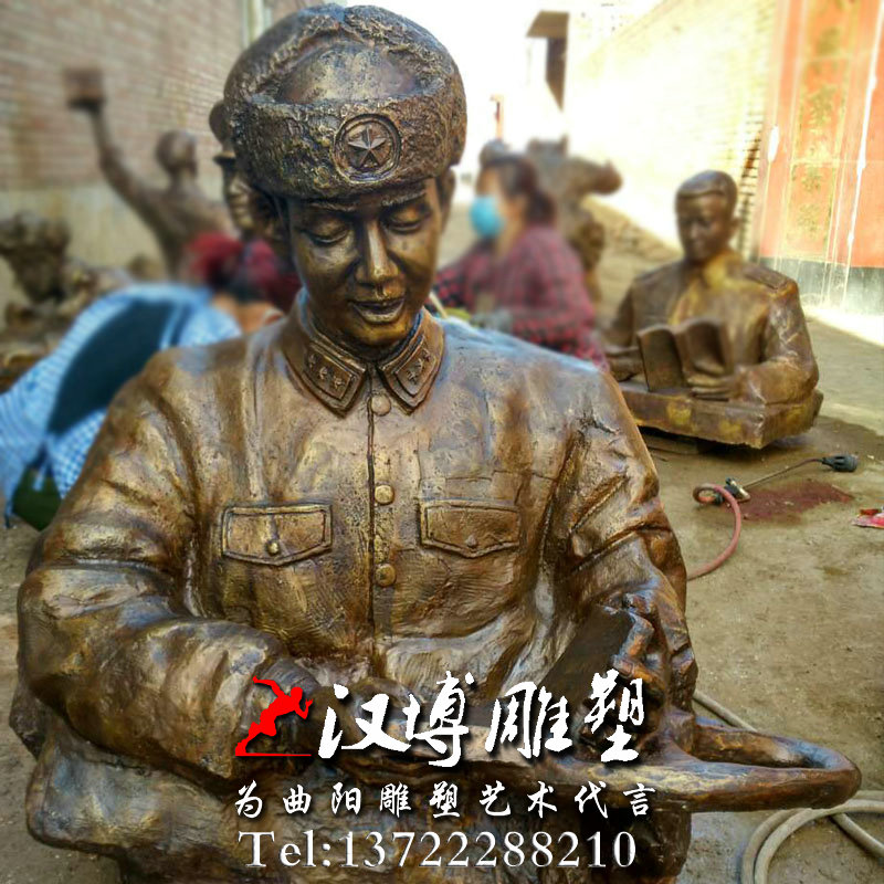 铸铜雕塑加工厂,雷锋人物雕像,人物铜雕