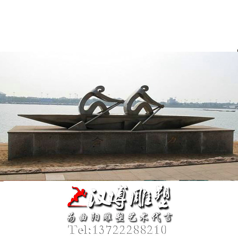 不锈钢雕像,赛龙舟雕塑,户外雕塑