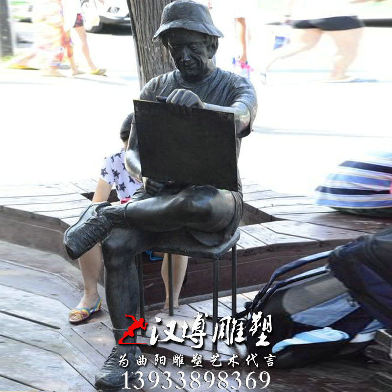 画家人物雕像, 公园铜雕雕塑,艺术雕塑