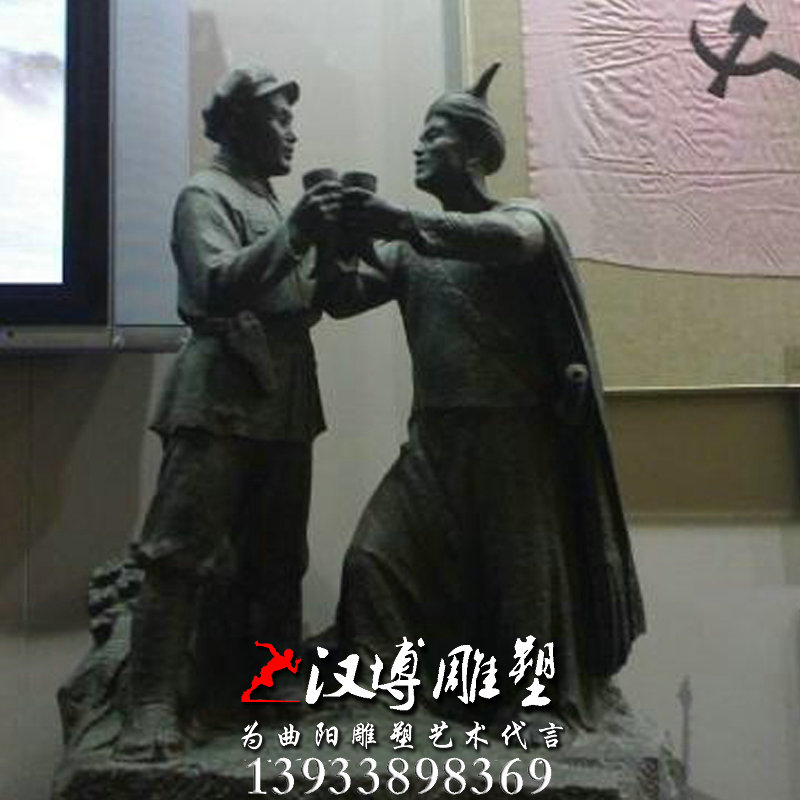 玻璃钢铜雕,彝族人物雕像,民俗文化雕塑