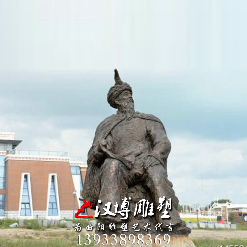 彝族老人雕像,玻璃钢铜雕,民俗文化雕塑