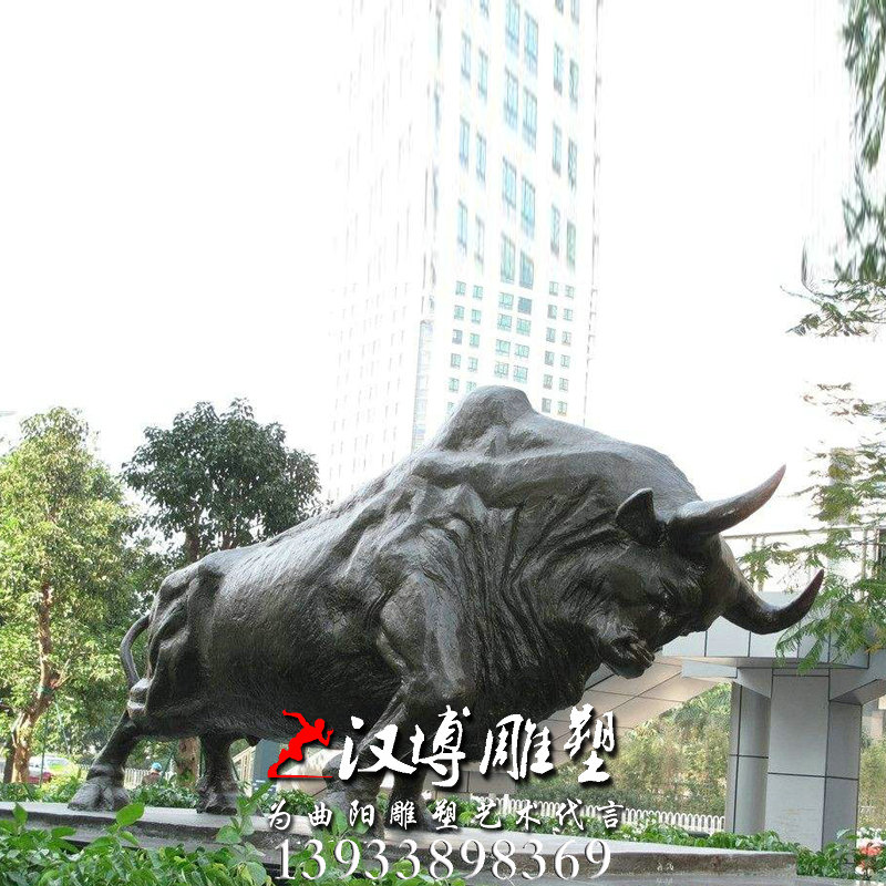 牛动物雕像,公园铜雕,玻璃钢雕塑
