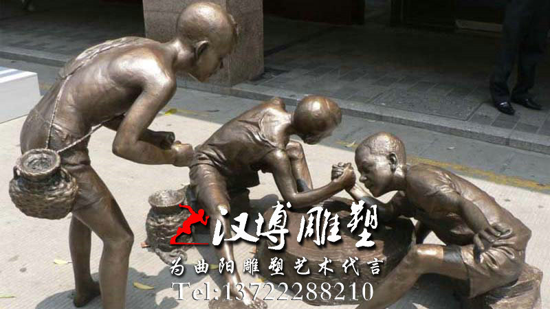 童趣主题雕塑,人物铜雕,园林景观雕塑