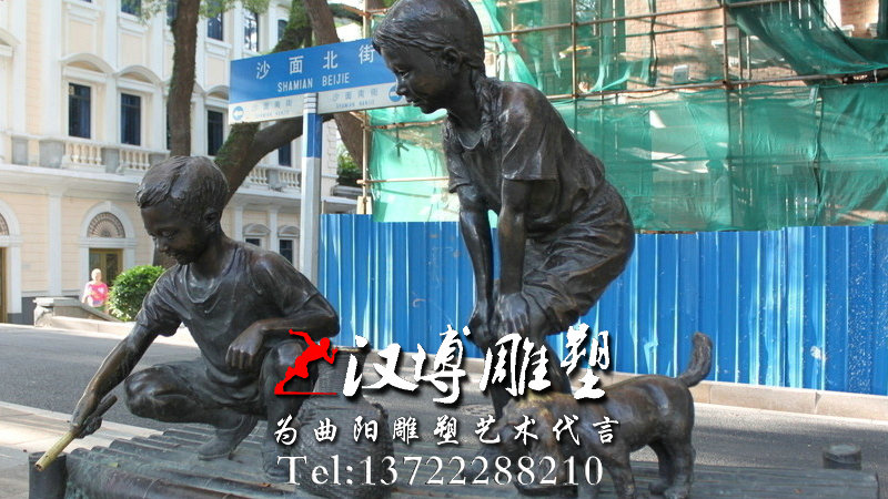 童趣主题铜雕,小孩人物雕塑,雕塑制作厂家