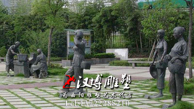 茶文化雕塑,园林景观雕塑,民俗雕塑