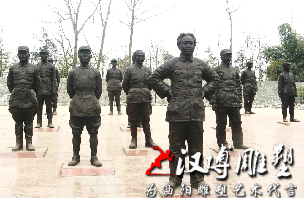 中国新四军人物雕塑,铸铜雕塑定制