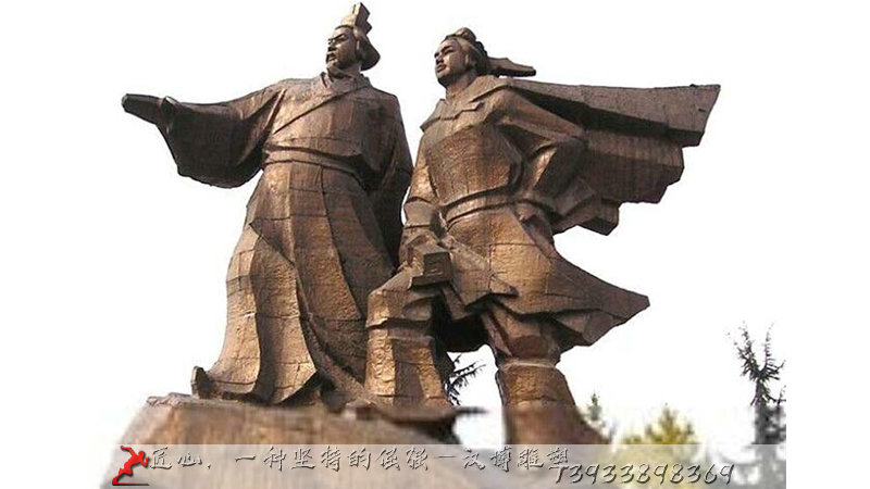 铸铜人物铜雕,黄铜雕塑,李冰人物铜雕