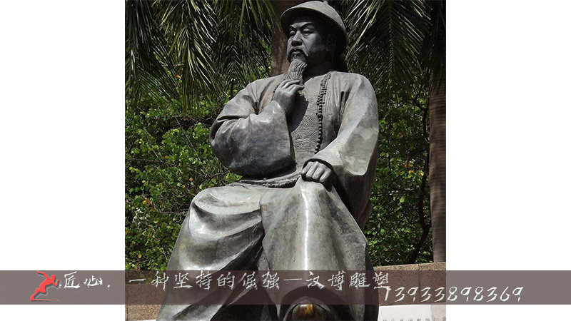 铸铜人物雕塑,林则徐雕像,黄铜雕塑