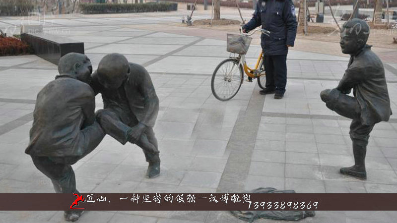 铸铜雕塑,童拐雕塑,铸铜人物雕像