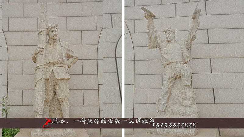 铸铜人物雕塑,青年敲锣雕塑,铸铜雕像