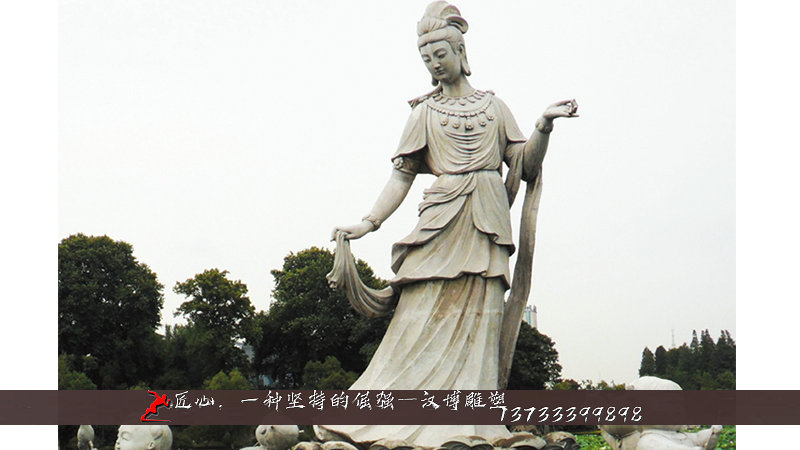 铸铜雕塑,荷花仙子雕塑,铸铜人物雕像