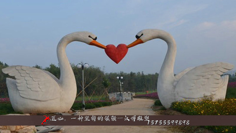 铸铜雕塑,爱情天鹅雕像,铜雕工艺品雕像