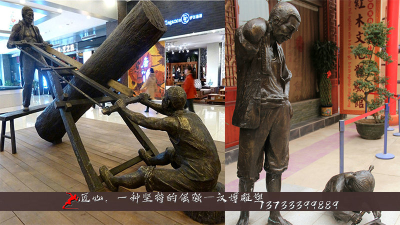 铸铜人物雕像,传统艺术铜雕,纯铜人物雕像