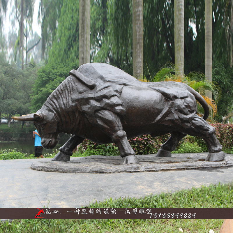 铸铜牛雕塑,广场雕像,纯铜雕塑