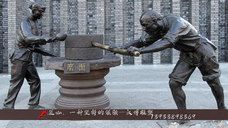 铸铜人物雕像,民俗小品铜雕,黄铜雕塑加工