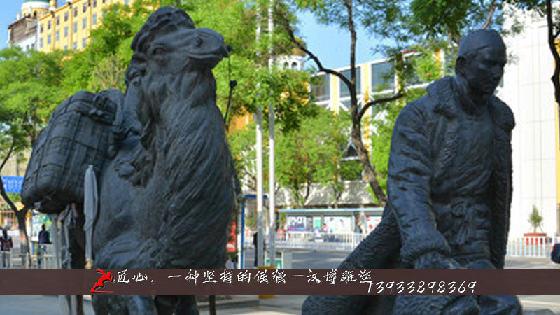 铸铜骆驼雕塑,大型艺术铜雕,纯铜雕像