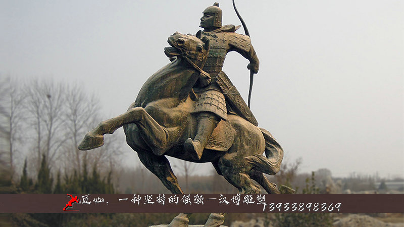 铸铜人物雕塑,人物铜雕制作,骑马文化雕像