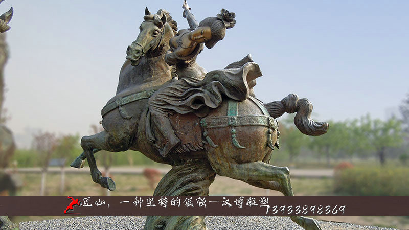 铸铜人物雕像,骑马文化铜雕,铸铜雕塑厂家