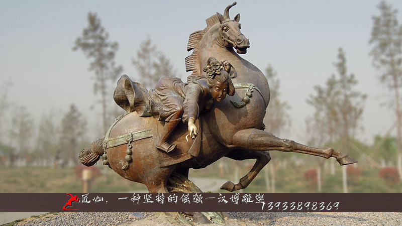 铸铜人物雕塑,骑马人物铜雕,铸铜雕塑加工