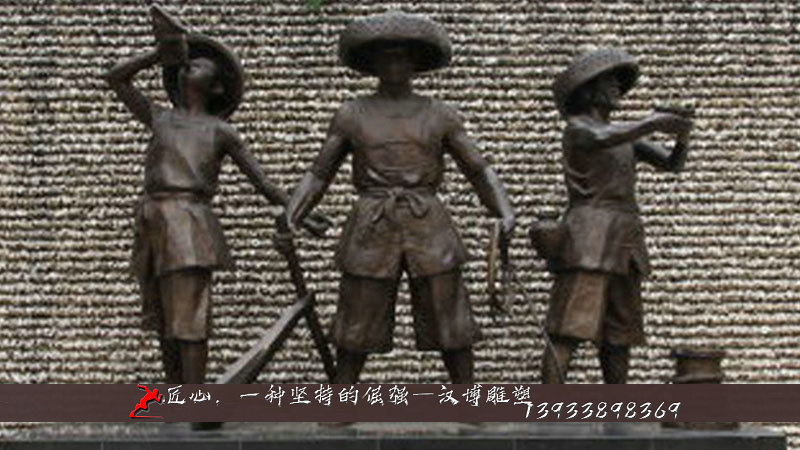 铸铜人物雕像,渔夫雕塑,大型铜雕加工