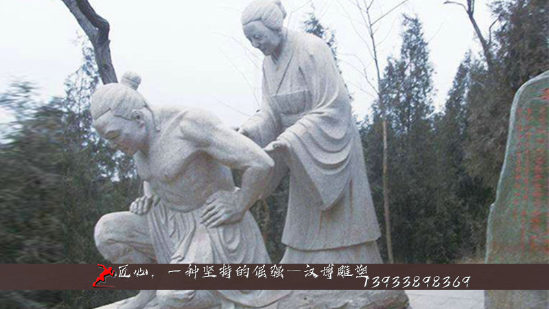 铸铜人物雕像,历史名人铜雕,岳母刺字雕塑