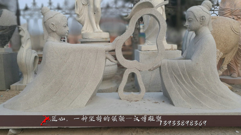 铸铜雕塑,人物铸铜雕像,孔融让梨铜雕
