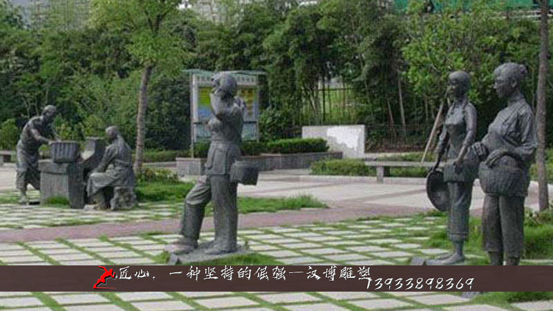 铸铜雕像,人物铸铜雕塑,园林铜雕制作