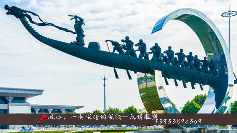 铸铜人物雕像,赛龙舟雕塑,铸铜雕塑厂家