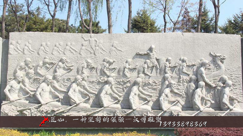 铸铜雕塑,黄铜人物雕像,龙舟文化铜雕