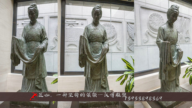 铸铜雕塑,人物铸铜雕像,黄道婆铜雕