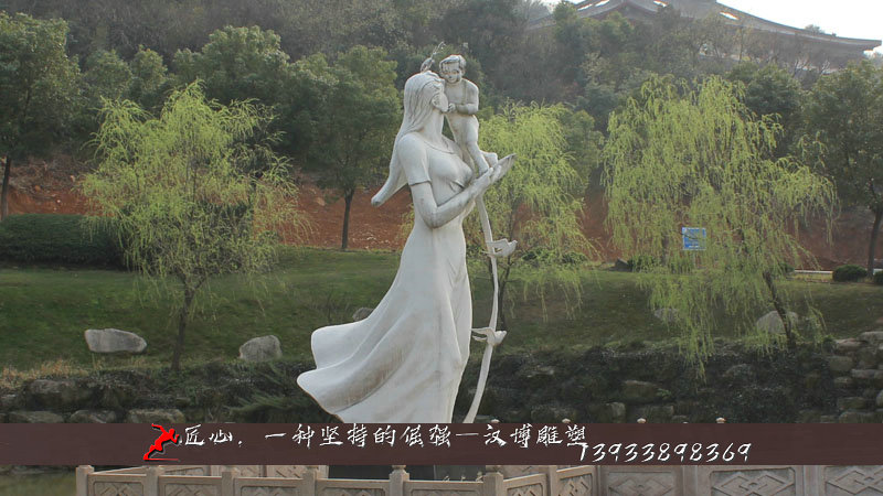 铸铜人物雕像,纯铜雕塑,亲情铜雕制作