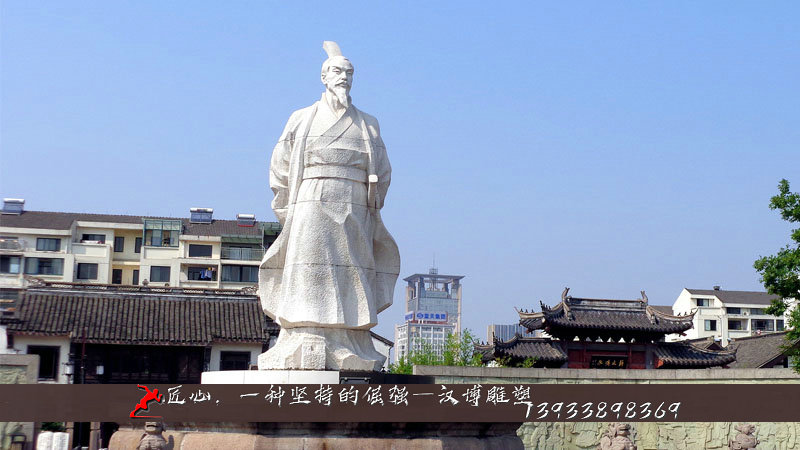 铸铜人物雕塑,名人雕像,范蠡雕塑定制