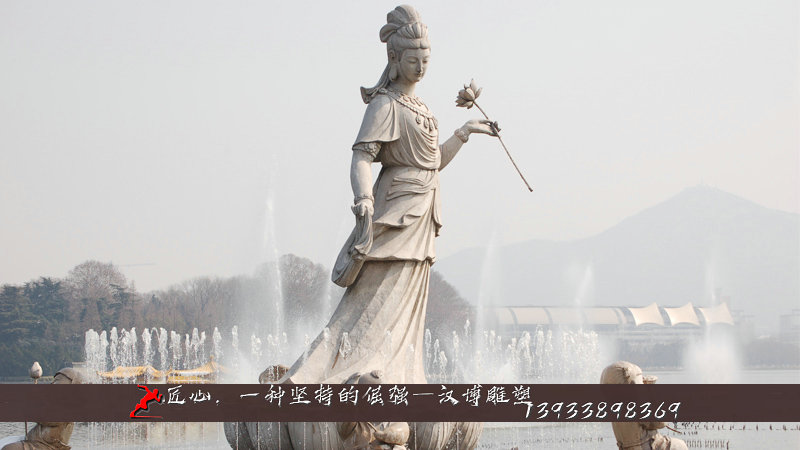 铸铜雕塑,纯铜人物雕像,荷花仙子铜雕