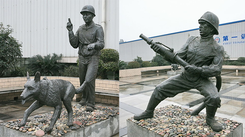 军人主题雕像,户外广场铜雕,纪念性雕塑